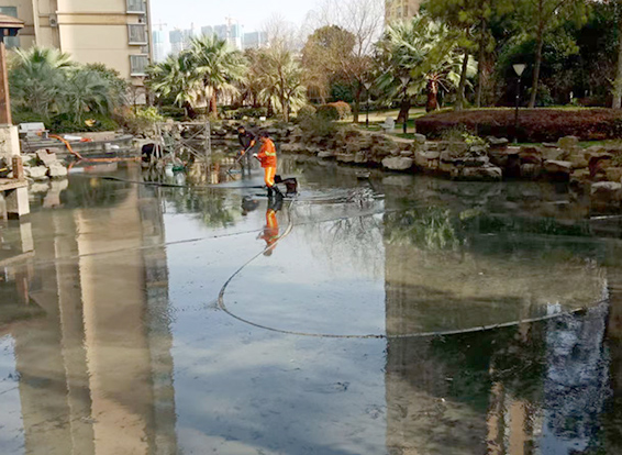 清远景观池淤泥清理